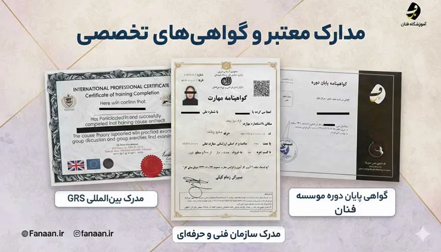 مدرک پایان دوره فنان